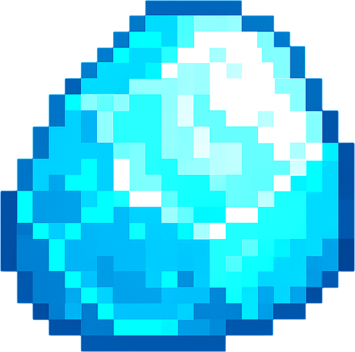 Piedra lunar brillante pixelart.
In-Game asset.  2d.  High contrast.  No shadows