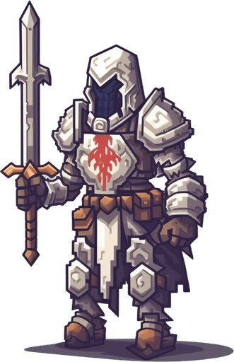 Enemy zombie knight walking to the left.
Game Texture. In-Game asset. 2d. Pixelart. White background. Blank background. Low detail. High contrast.