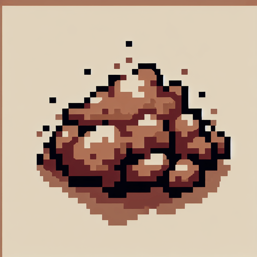 2d. 8-bit. dust cloud. brown. no shadow..
Single Game Texture. In-Game asset. 2d. Blank background. High contrast. No shadows.