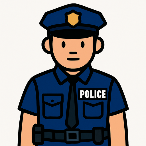 Police.
In-Game asset.  2d.  High contrast.  No shadows