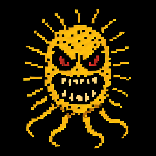 scary bacteria.
In-Game asset.  2d.  High contrast.  No shadows. pixel