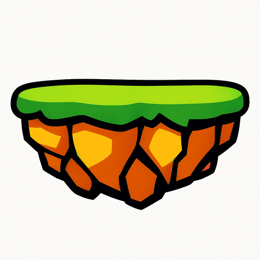 platform.
In-Game asset.  2d.  High contrast.  No shadows