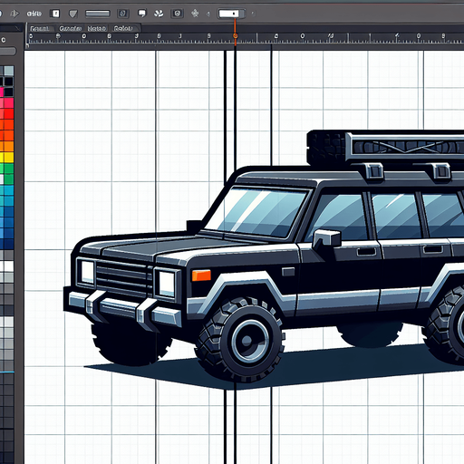 Car.
Single Game Texture.  In-Game asset.  2d.  Blank background.  High contrast.  No shadows