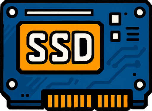 SSD bilgisayar Parçası.
In-Game asset.  2d.  High contrast.  No shadows