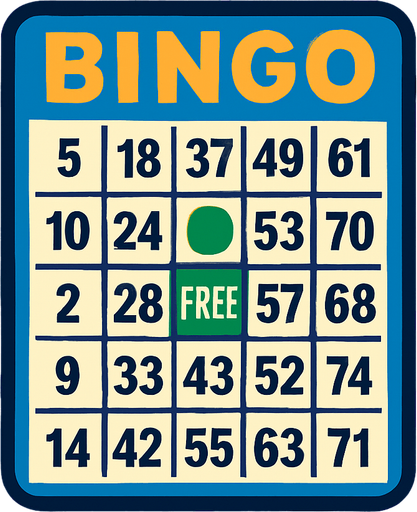 Streakbackground bingo.
In-Game asset.  2d.  High contrast.  No shadows