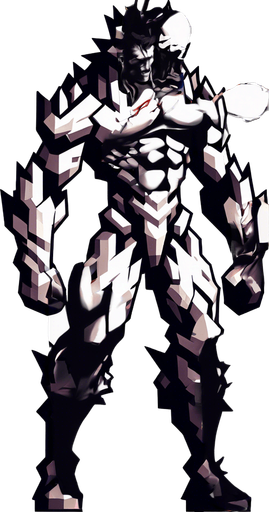Make his whole body look destroyed.