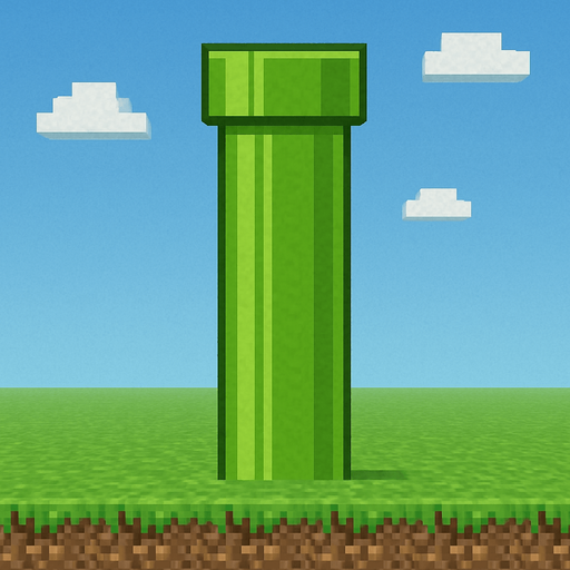 flappy bird pipe in Minecraft style