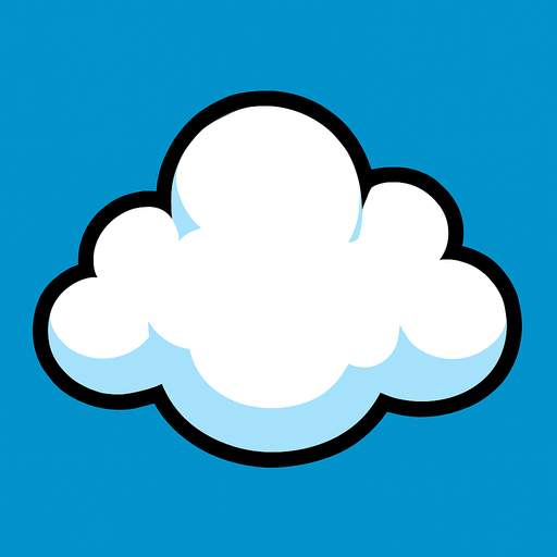 cloud.
In-Game asset.  2d.  High contrast.  No shadows