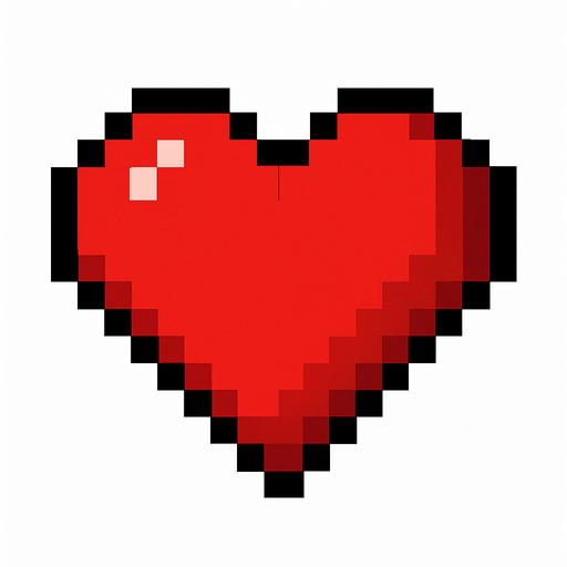 pixel art hearth icon.
In-Game asset.  2d.  High contrast.  No shadows
