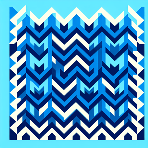 A sprite sheet of blue nested chevrons.
Single Game Texture. In-Game asset. 2d. Blank background. High contrast. No shadows.