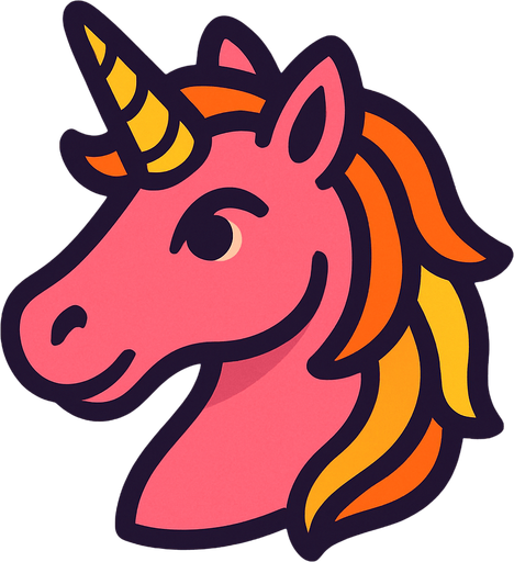 unicorn icon.
In-Game asset.  2d.  High contrast.  No shadows