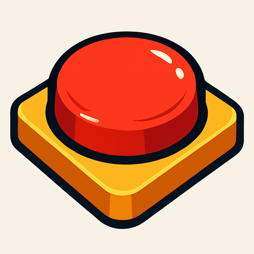 A red button.
In-Game asset.  2d.  High contrast.  No shadows