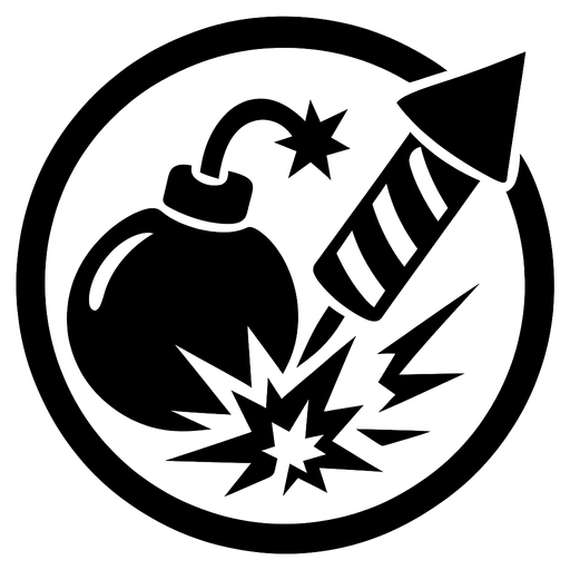Una bomba grande y un cohete de fuego artificial chino