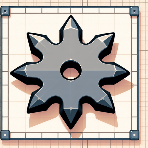 Мультяшный квадратный сюрикен.
Single Game Texture. In-Game asset. 2d. Blank background. High contrast. No shadows.