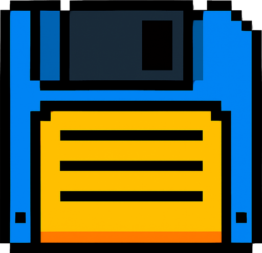 Make pixel computer disk.
In-Game asset.  2d.  High contrast.  No shadows