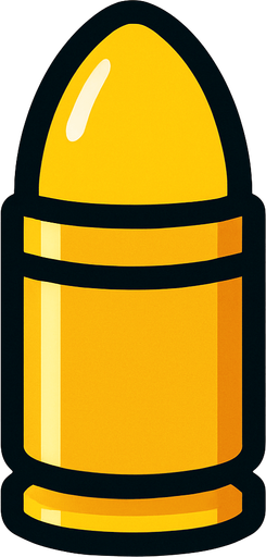 bullet.
In-Game asset.  2d.  High contrast.  No shadows