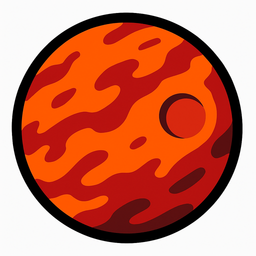 Mars.
In-Game asset.  2d.  High contrast.  No shadows