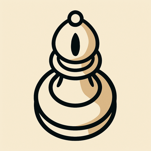 Chess bishop white view frome above.
In-Game asset.  2d.  High contrast.  No shadows