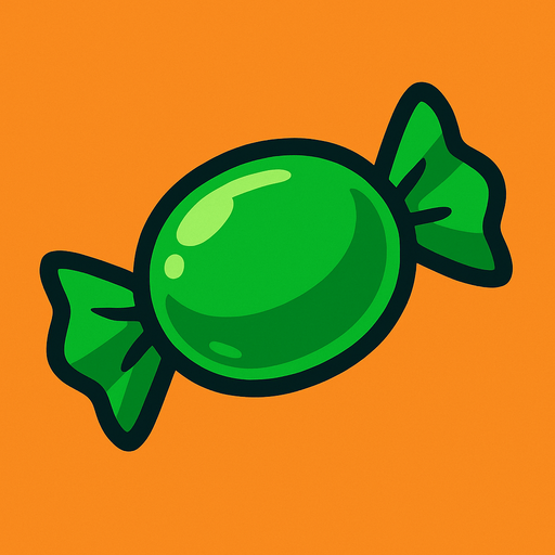 Yeşil seker.
In-Game asset.  2d.  High contrast.  No shadows