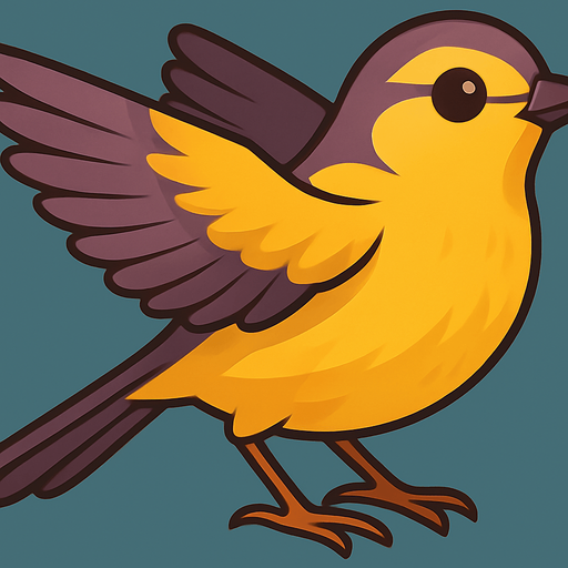Segunda de tres imagenes que crearan sensacion de movimiento a un pajaro. Esta tendra las alas medio extendidas