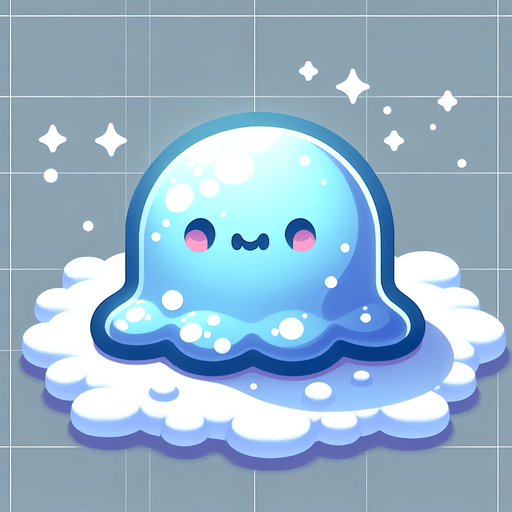 Un slime RPG nevado con estilo suave y simple.
Single Game Texture.  In-Game asset.  2d.  Blank background.  High contrast.  No shadows