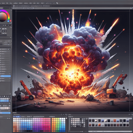 realistic explosion.
Single Game Texture. In-Game asset. 2d. Blank background. High contrast. No shadows.