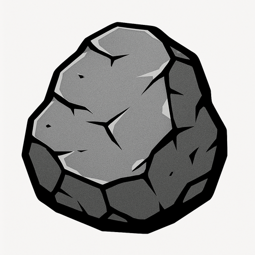 Taş tasarla grey.
In-Game asset.  2d.  High contrast.  No shadows