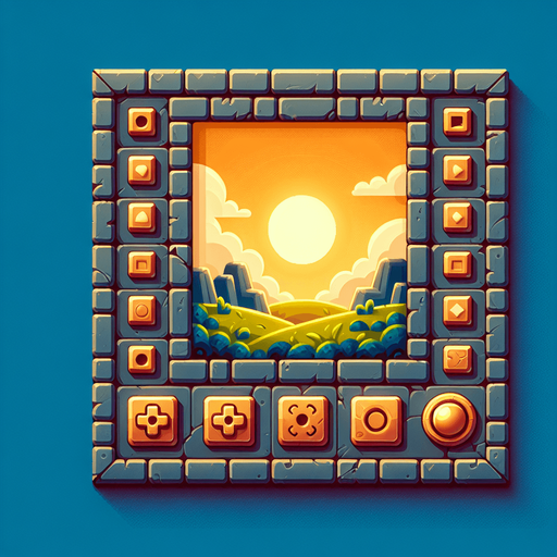 panel.
Single Game Texture.  In-Game asset.  2d.  Blank background.  High contrast.  No shadows
