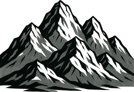 grii dağlar..
In-Game asset.  2d.  High contrast.  No shadows