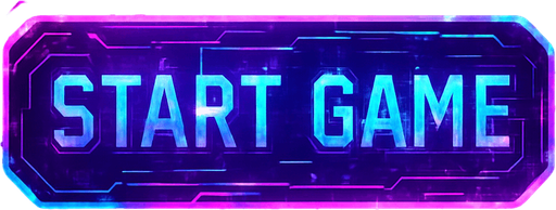 Mix this 'start game' button with cyberpunk + abstract style. Futuer.
