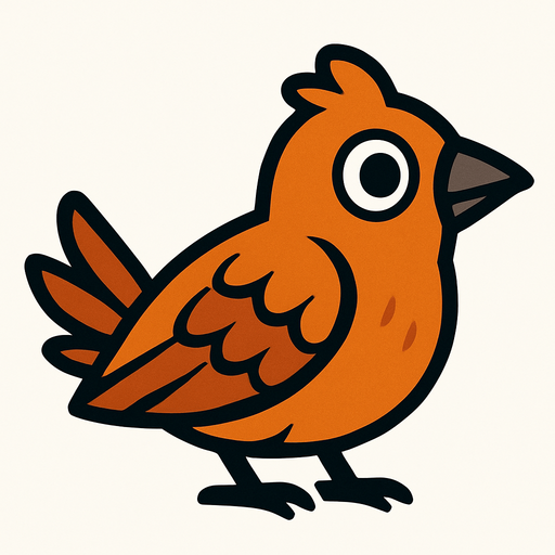 2d kuş.
In-Game asset.  2d.  High contrast.  No shadows
