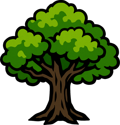 Ağaç.
In-Game asset.  2d.  High contrast.  No shadows