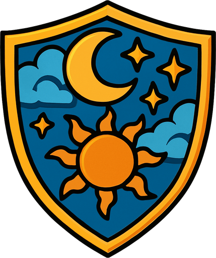 escudo celestial.
In-Game asset.  2d.  High contrast.  No shadows