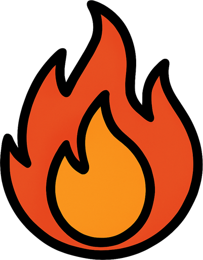 Fuego.
In-Game asset.  2d.  High contrast.  No shadows