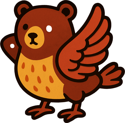 2d bird bear.
In-Game asset.  2d.  High contrast.  No shadows