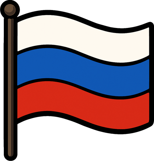 russia flag.
In-Game asset.  2d.  High contrast.  No shadows