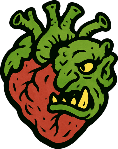 Troll heart.
In-Game asset.  2d.  High contrast.  No shadows