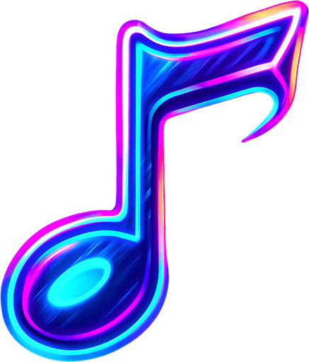 a musical note thats bright and neon thats also really cool looking.
In-Game asset.  2d.  High contrast.  No shadows