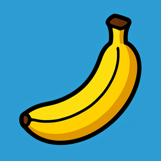 banana cartoon stile.
In-Game asset.  2d.  High contrast.  No shadows