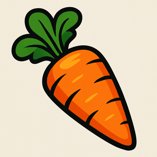 Havuç.
In-Game asset.  2d.  High contrast.  No shadows