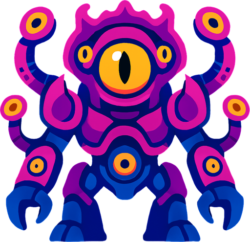 Boss espacial.
In-Game asset.  2d.  High contrast.  No shadows