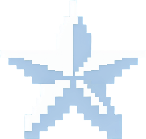 white star, no background, pixelart
Single Game Texture. In-Game asset. 2d. Blank background. High contrast. No shadows.