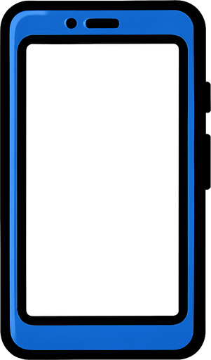 pixel phone frame.
In-Game asset.  2d.  High contrast.  No shadows