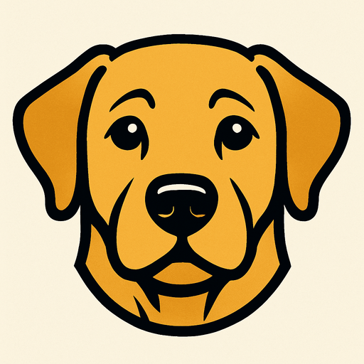 Cabeza de perro labrador.
In-Game asset.  2d.  High contrast.  No shadows