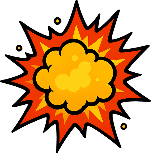 explosion.
In-Game asset.  2d.  High contrast.  No shadows