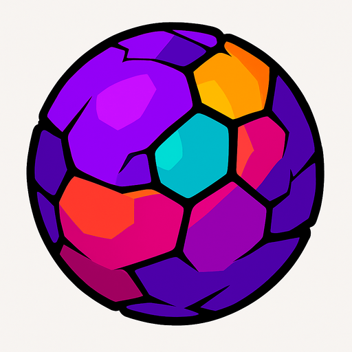 colorful meteor ball no flame effect.
In-Game asset.  2d.  High contrast.  No shadows