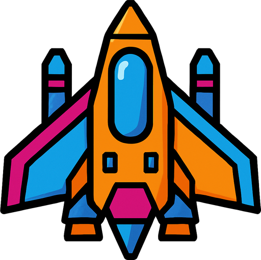 Nave espacial.
In-Game asset.  2d.  High contrast.  No shadows