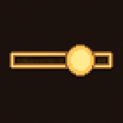 Pixel art ui bar controlling ball, only ball circle, Use colors close to #f3d296..
In-Game asset.  2d.  High contrast.  No shadows