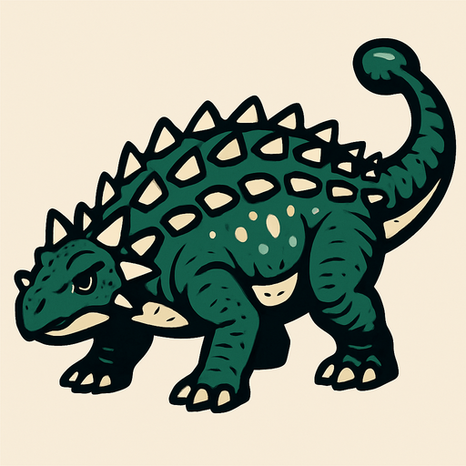 Ankylosaurus.
In-Game asset.  2d.  High contrast.  No shadows