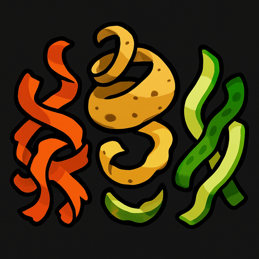 Pelage de legumes.
In-Game asset.  2d.  High contrast.  No shadows
